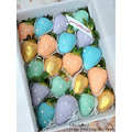 20pcs Pastel x Gold Chocolate Strawberries Gift Box (5 colors)